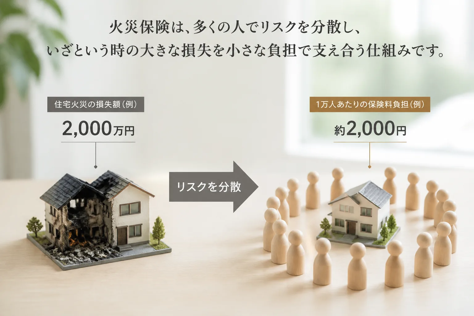 火災保険のリスク分散イメージ