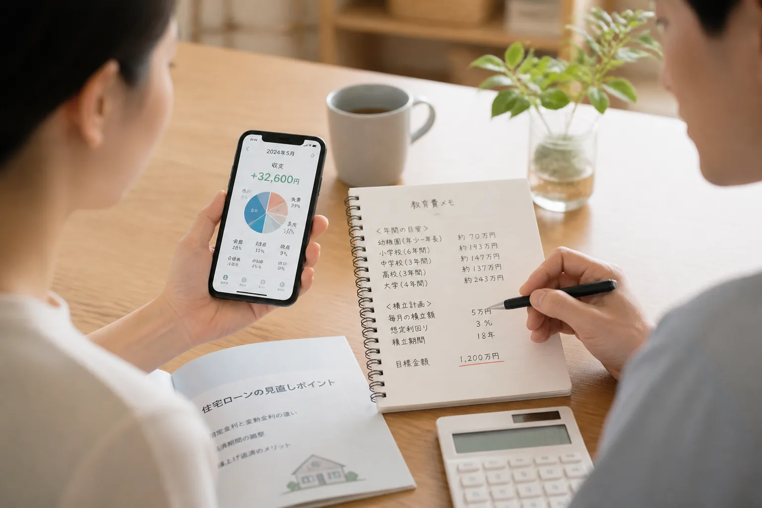 家計と住宅ローンの見直しシーン