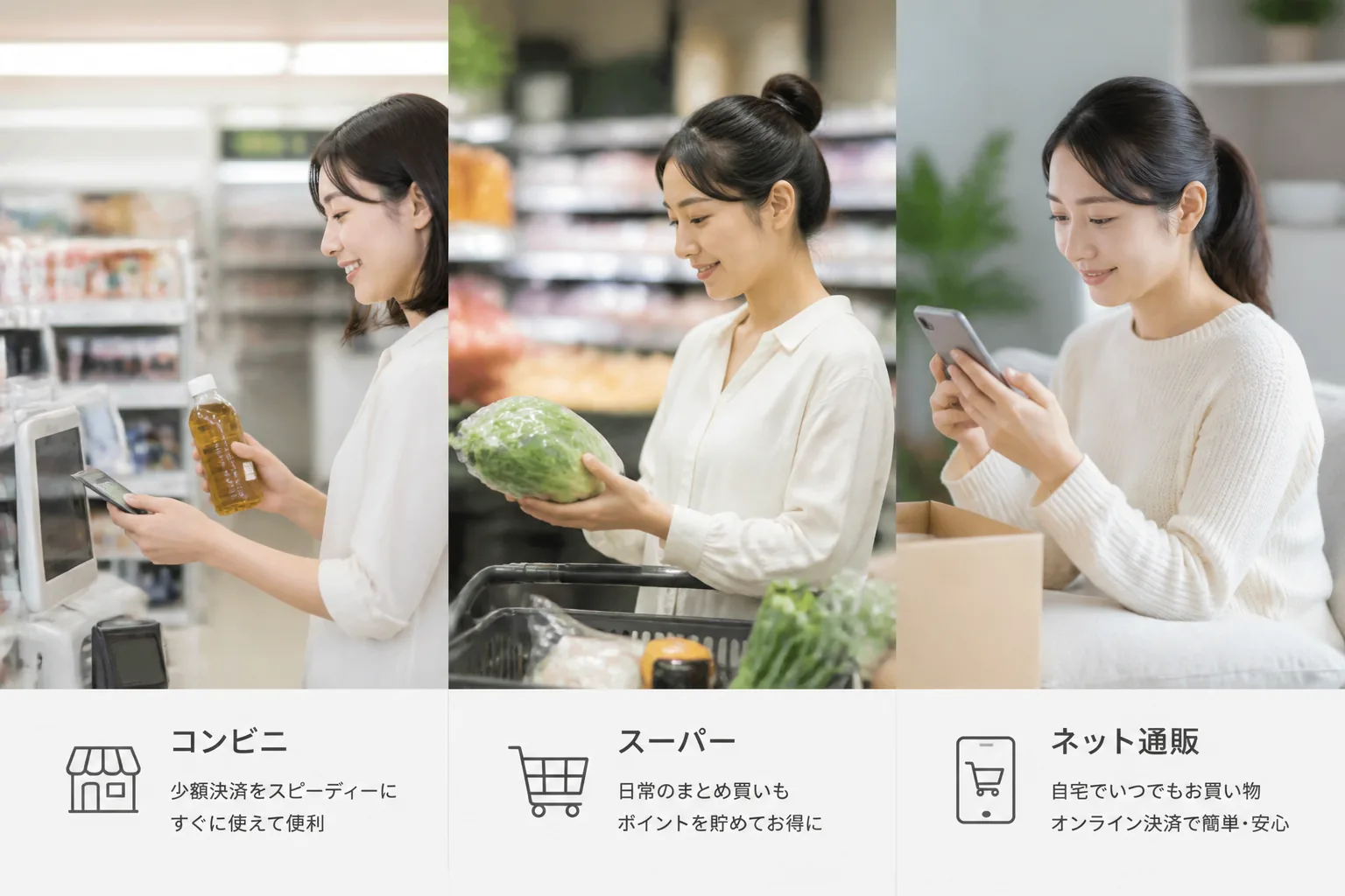 カード利用シーン別の比較イメージ