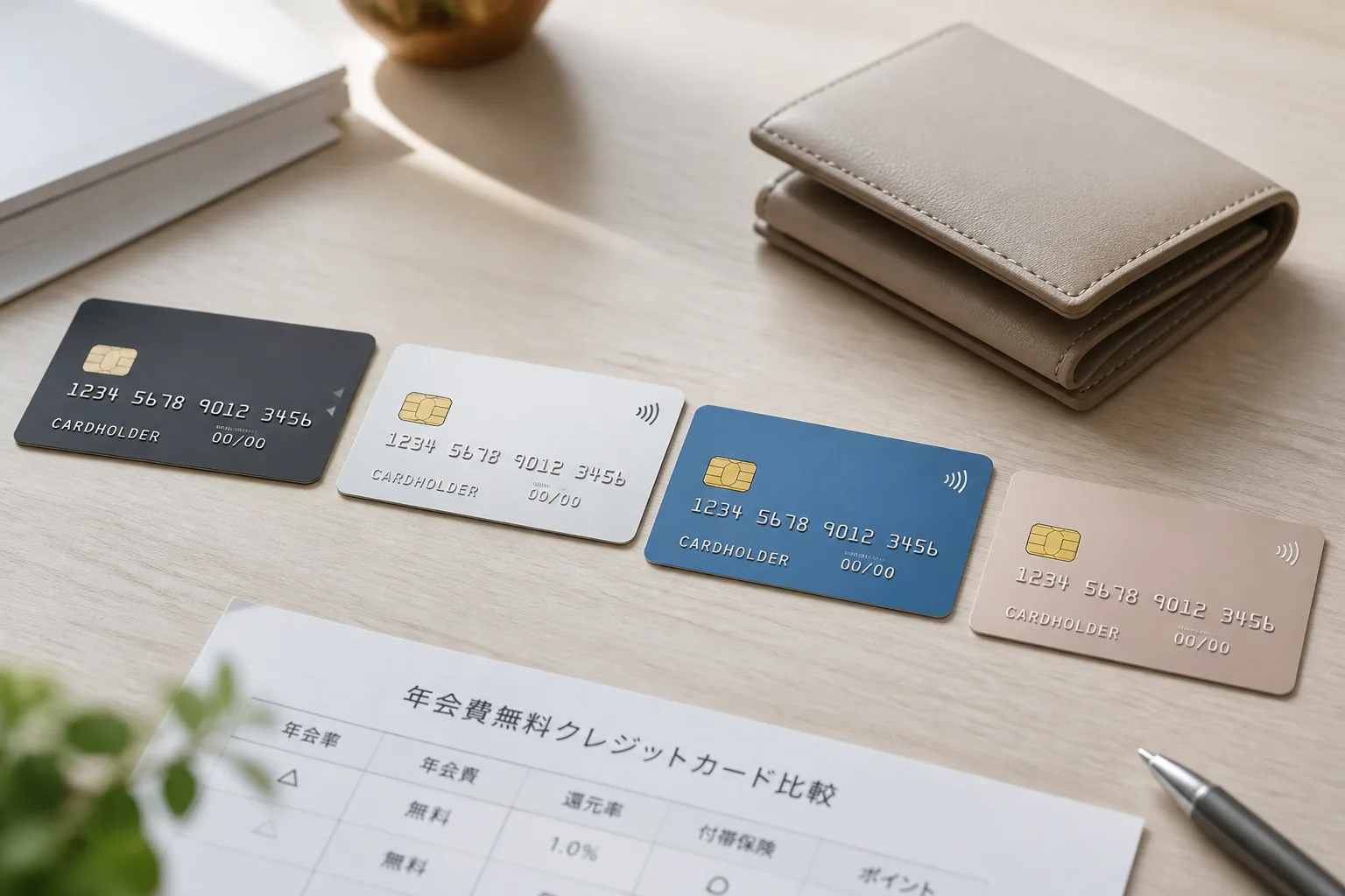 年会費無料クレジットカードの比較イメージ