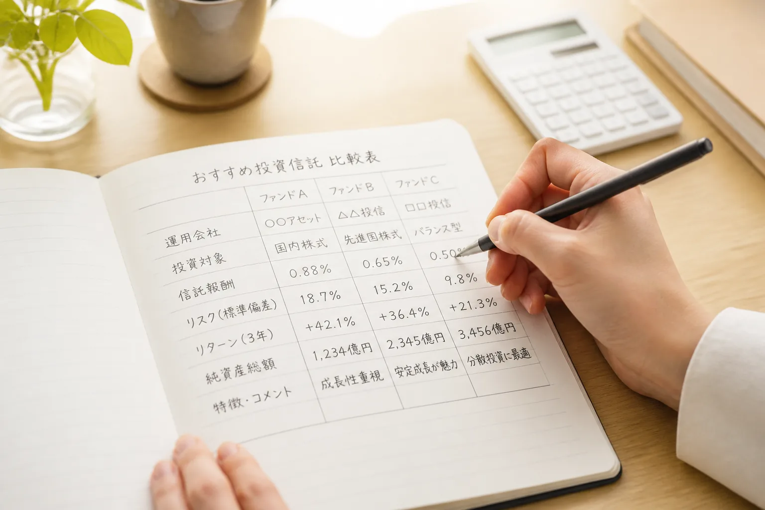 おすすめ銘柄の比較イメージ