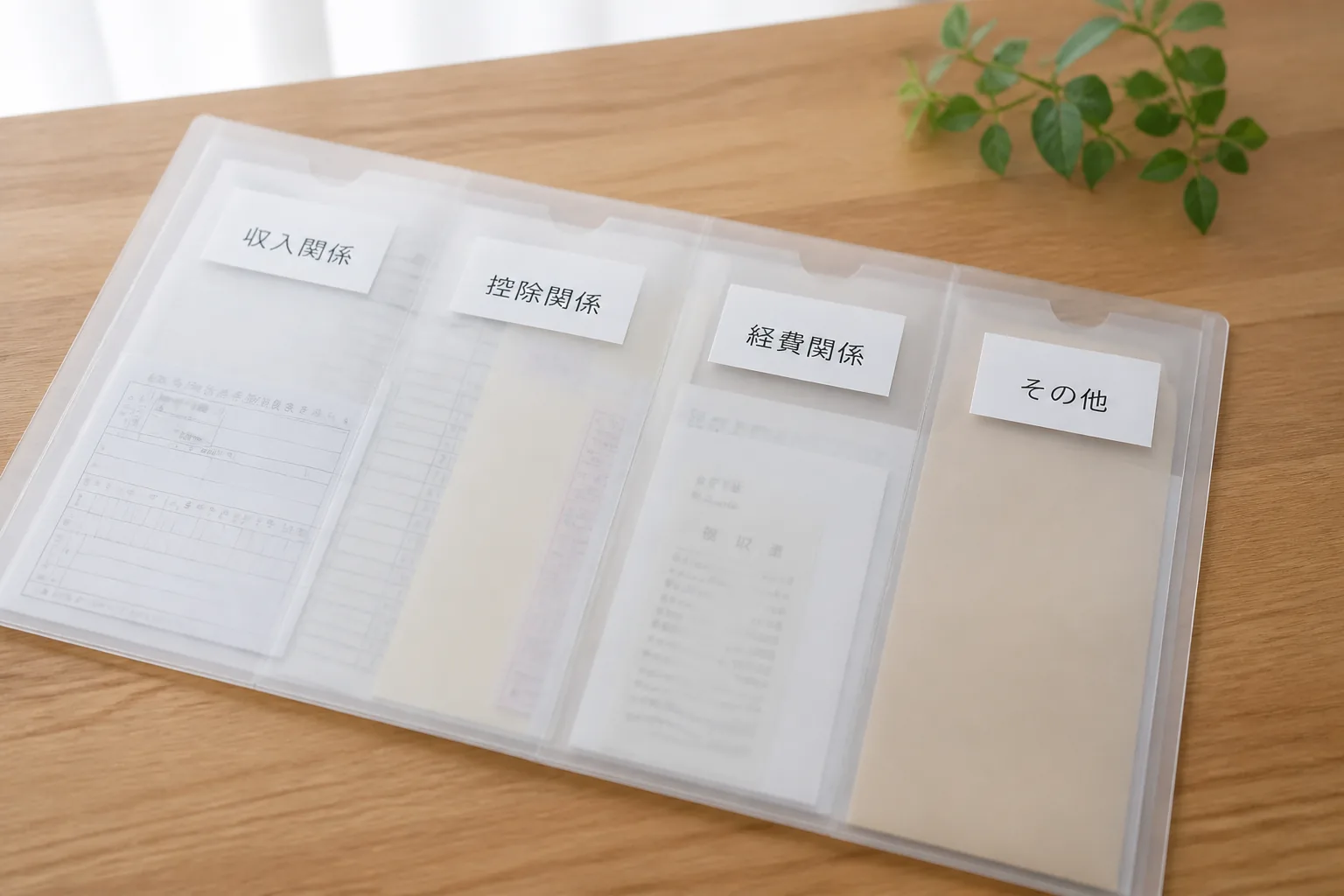 確定申告の書類整理イメージ