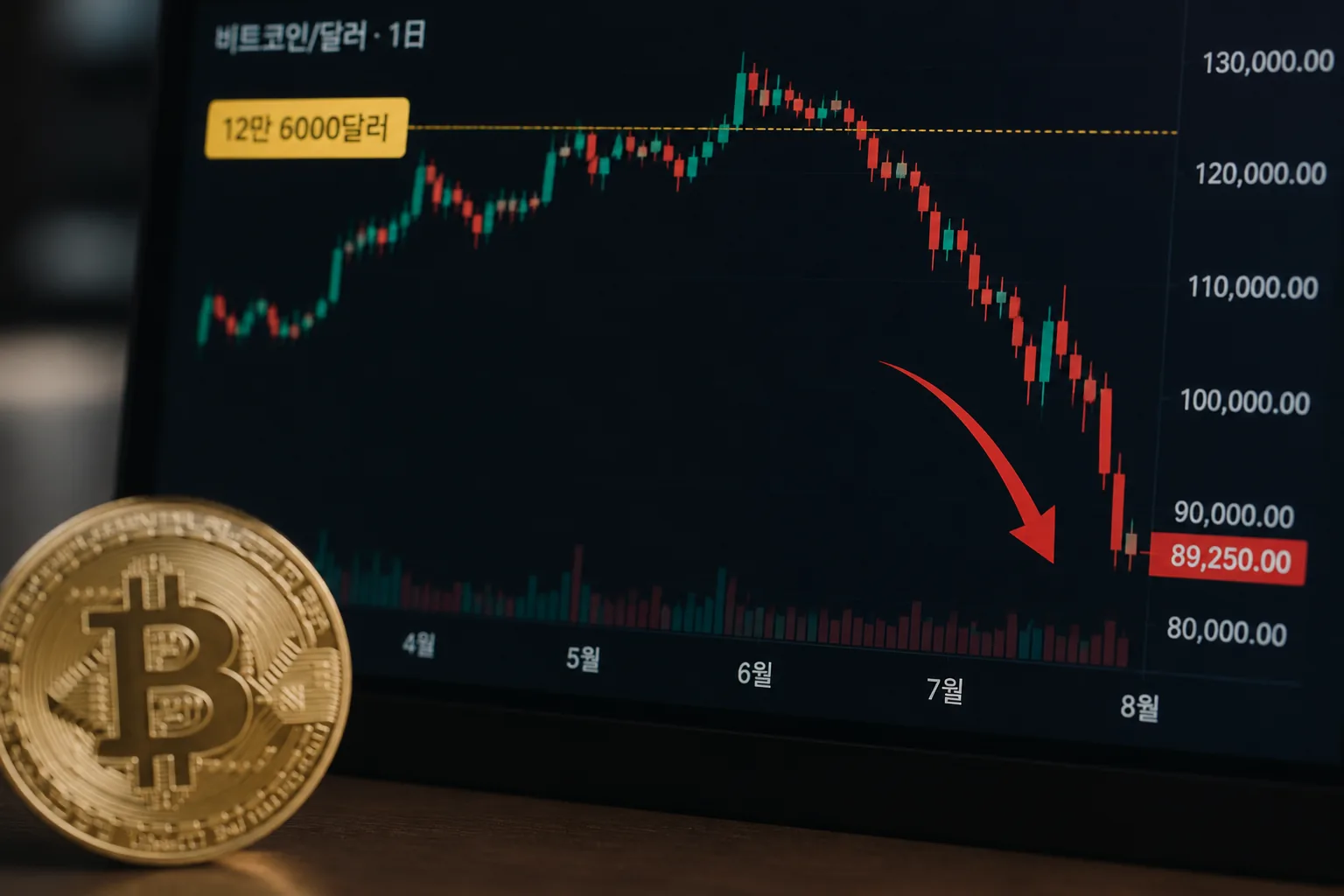 2025年ビットコイン急落チャート
