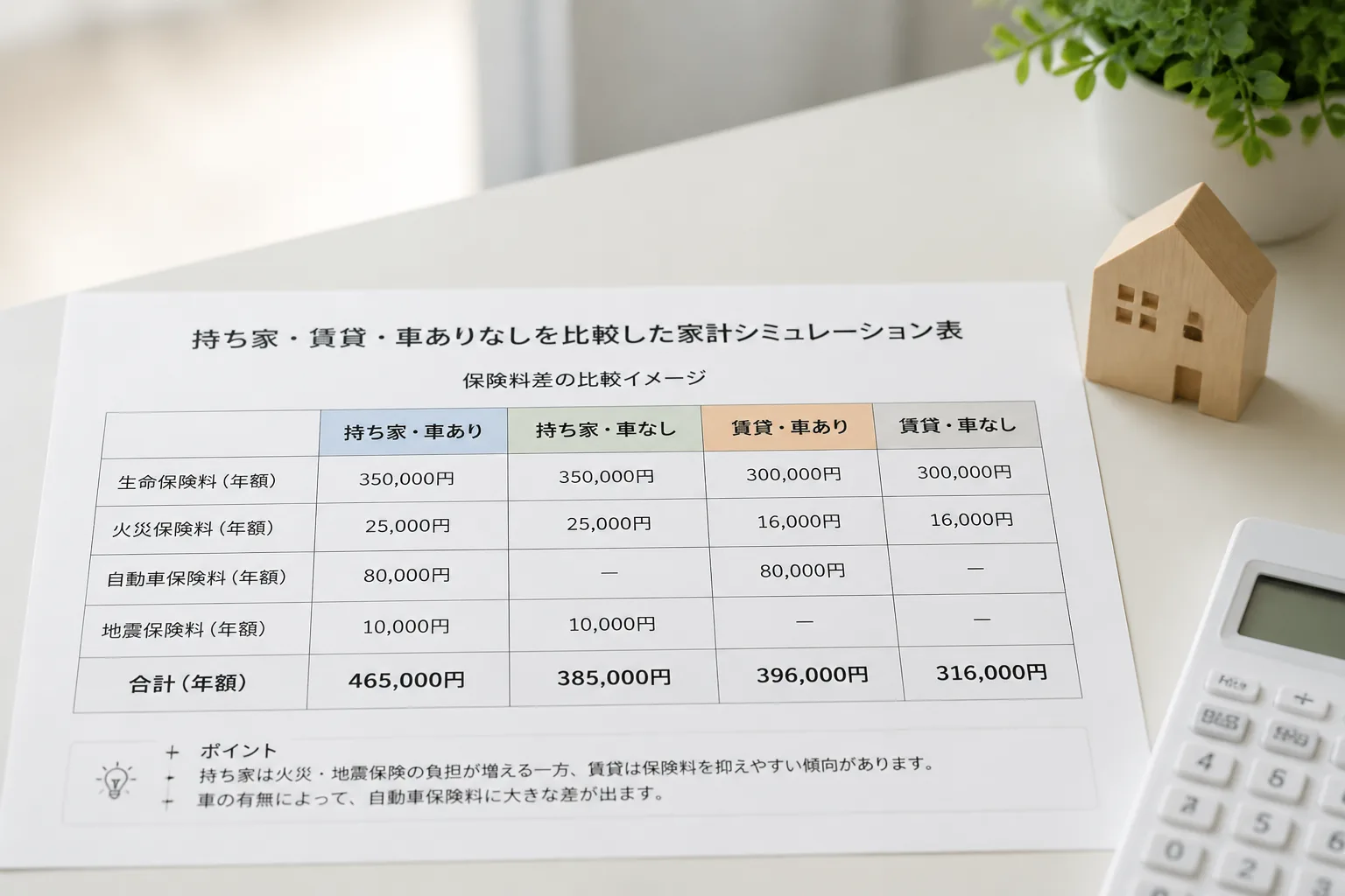 保険料差の比較イメージ