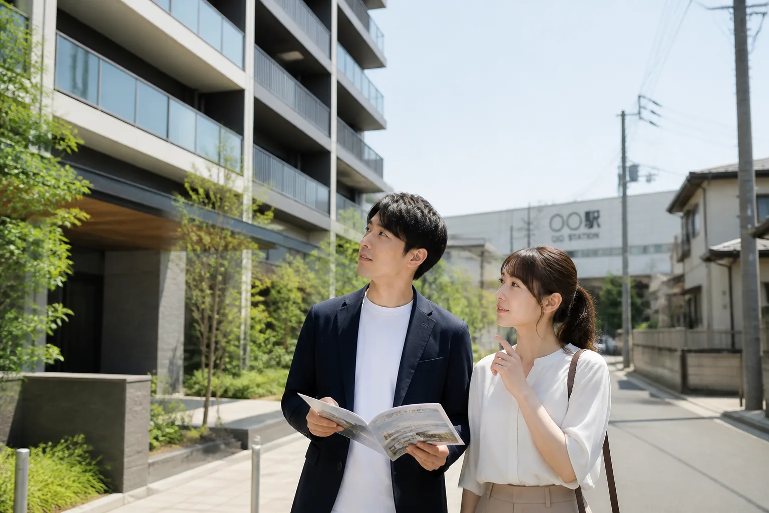 不動産購入前に周辺環境を確認する場面