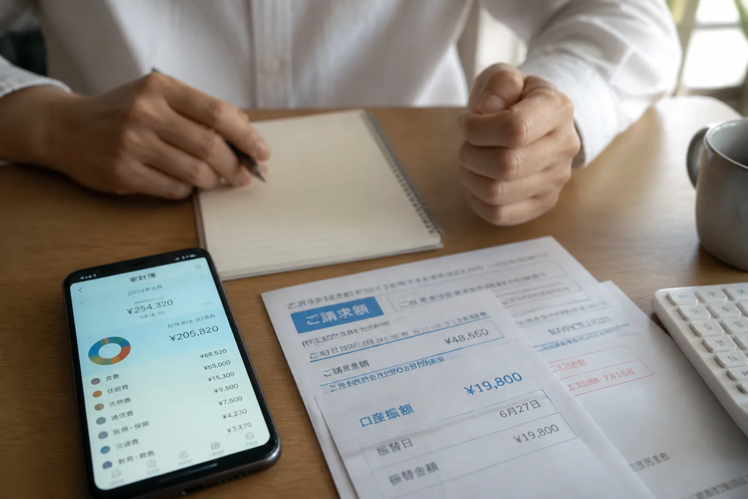返済負担に悩む家計のイメージ