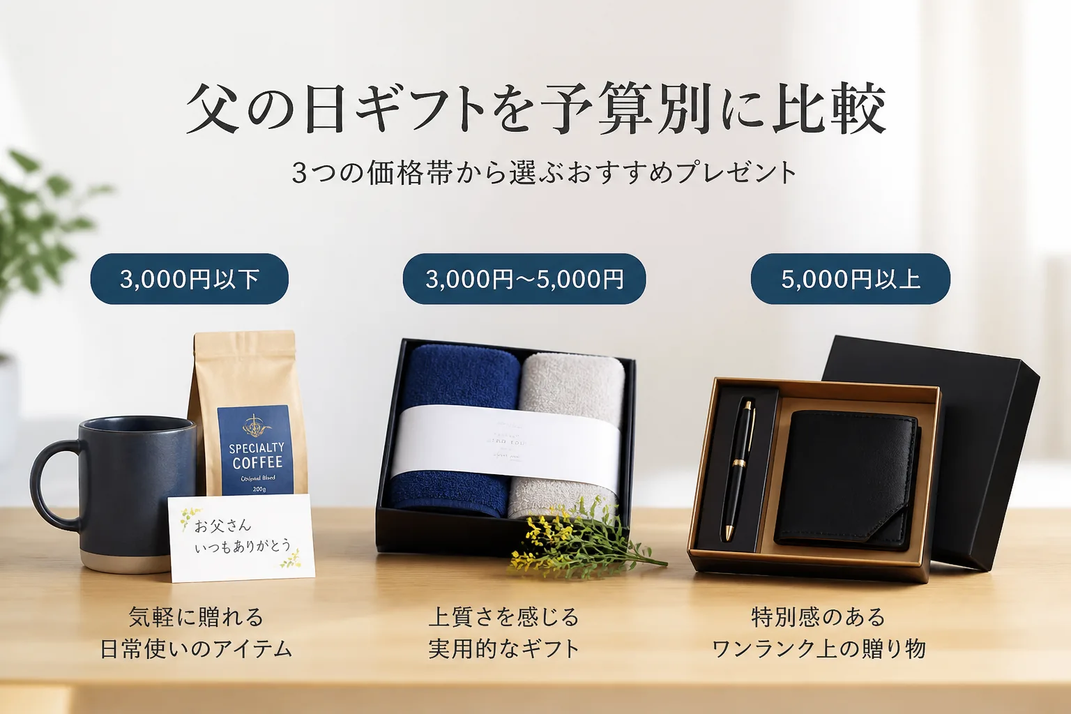父の日予算別ギフト比較