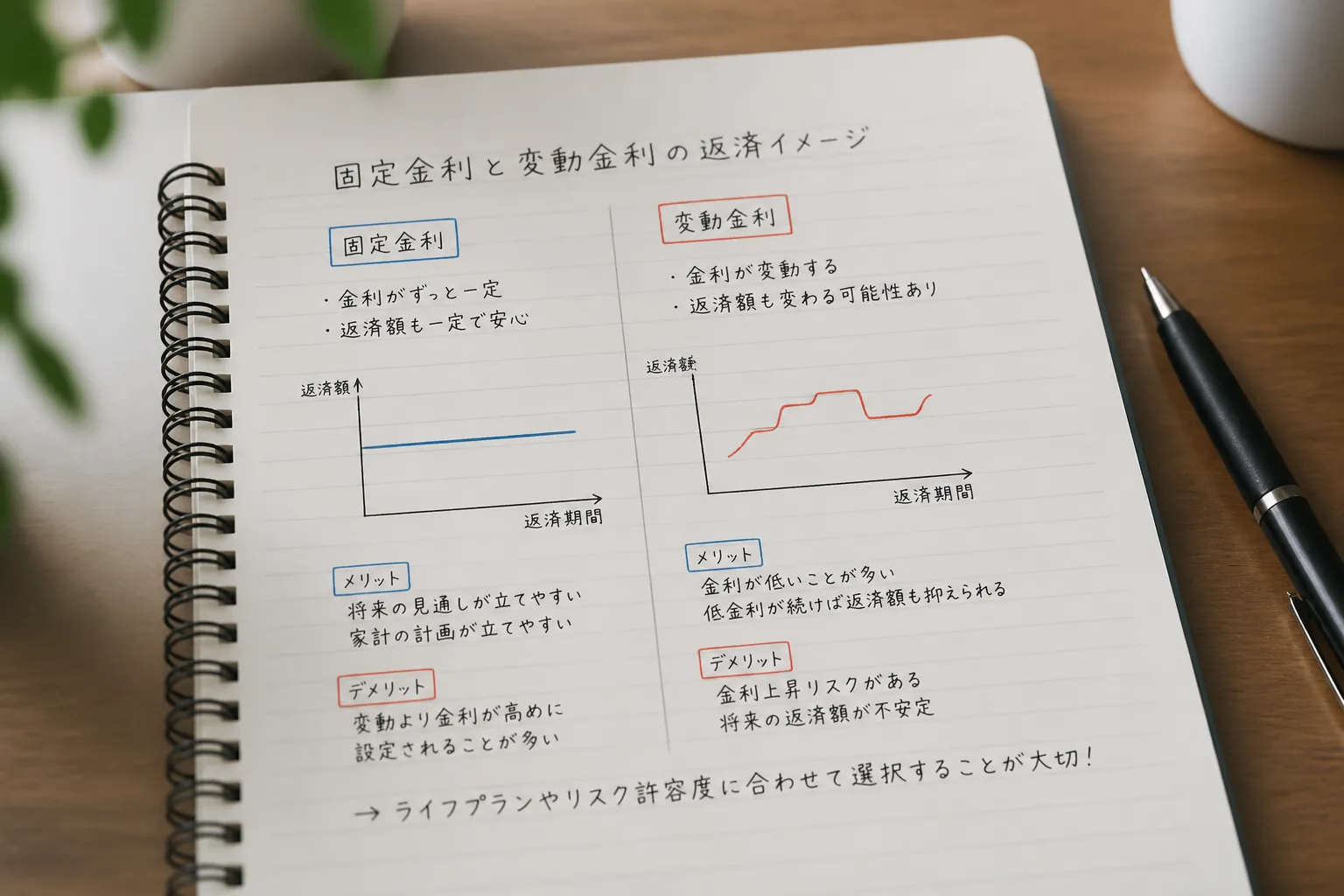 固定と変動の比較メモ