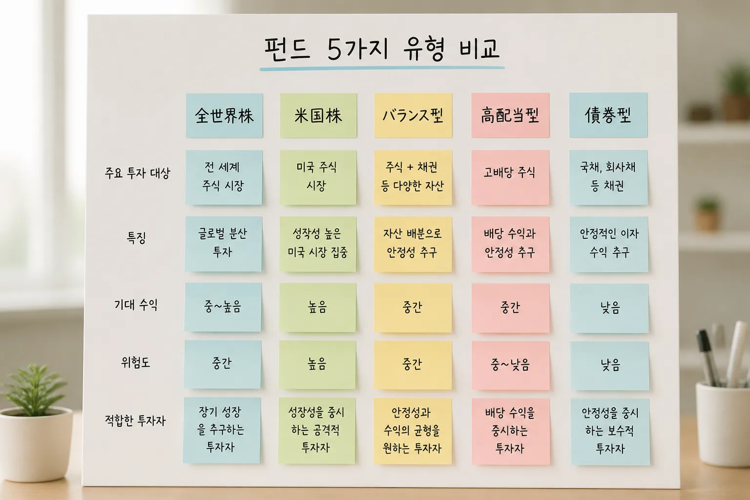 ファンド5タイプの整理図