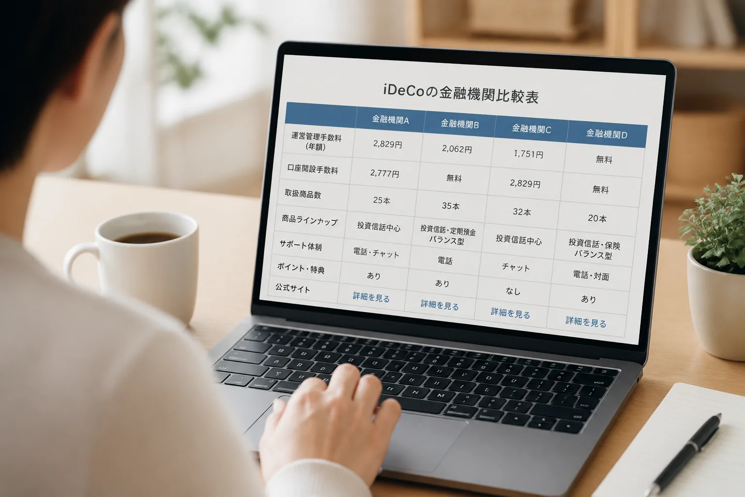 iDeCo比較の作業イメージ