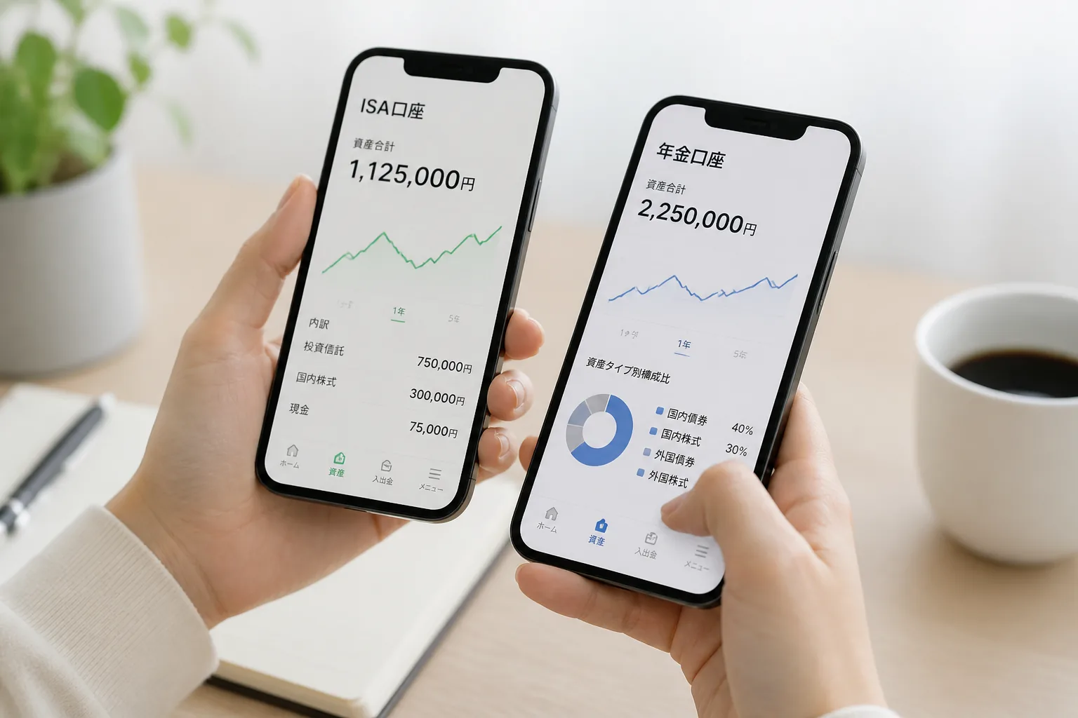 ISAと年金口座の使い分けイメージ