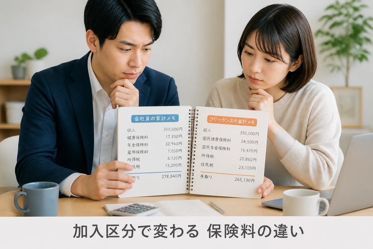 加入区分で変わる保険料の違い