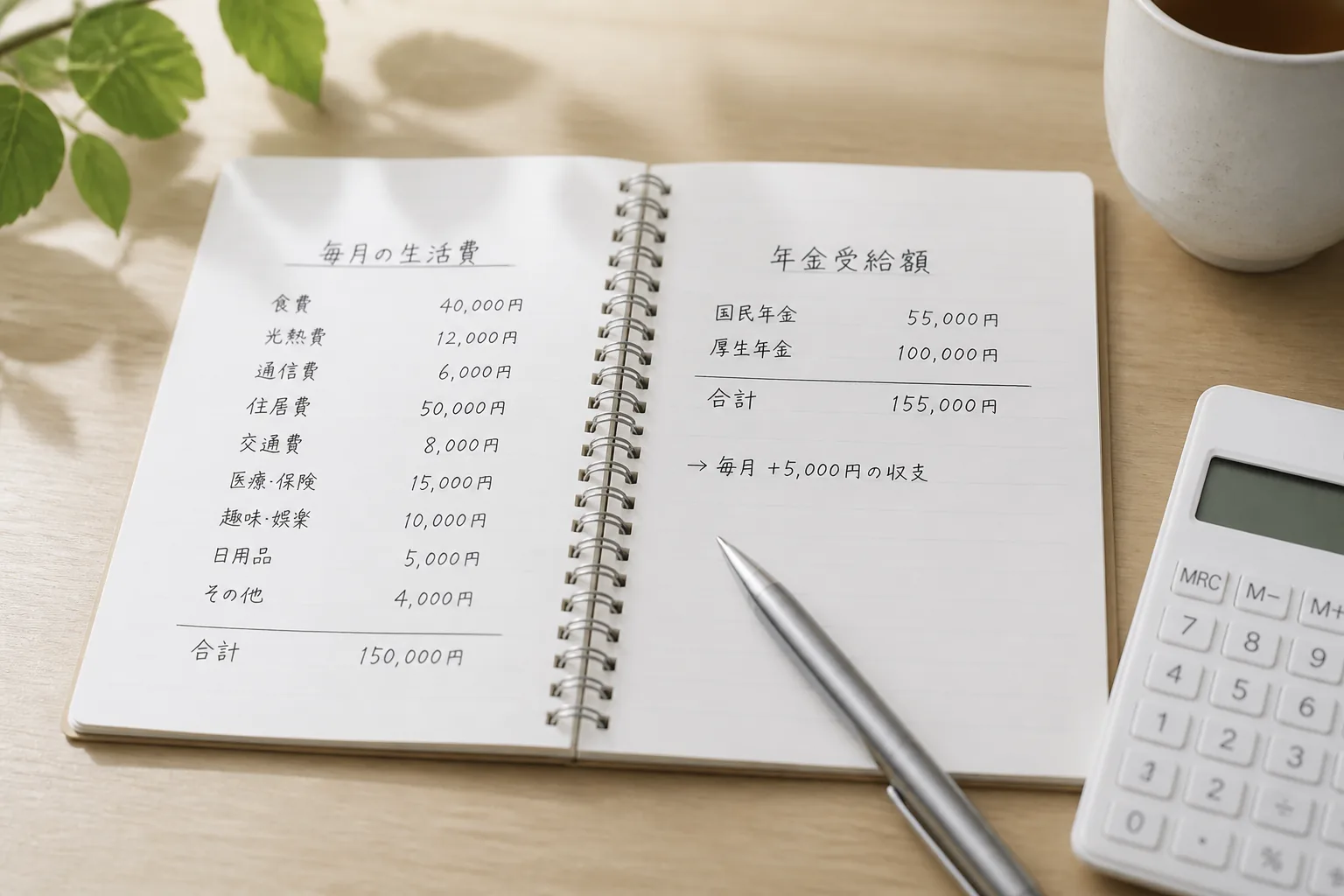 老後資金の月次管理イメージ