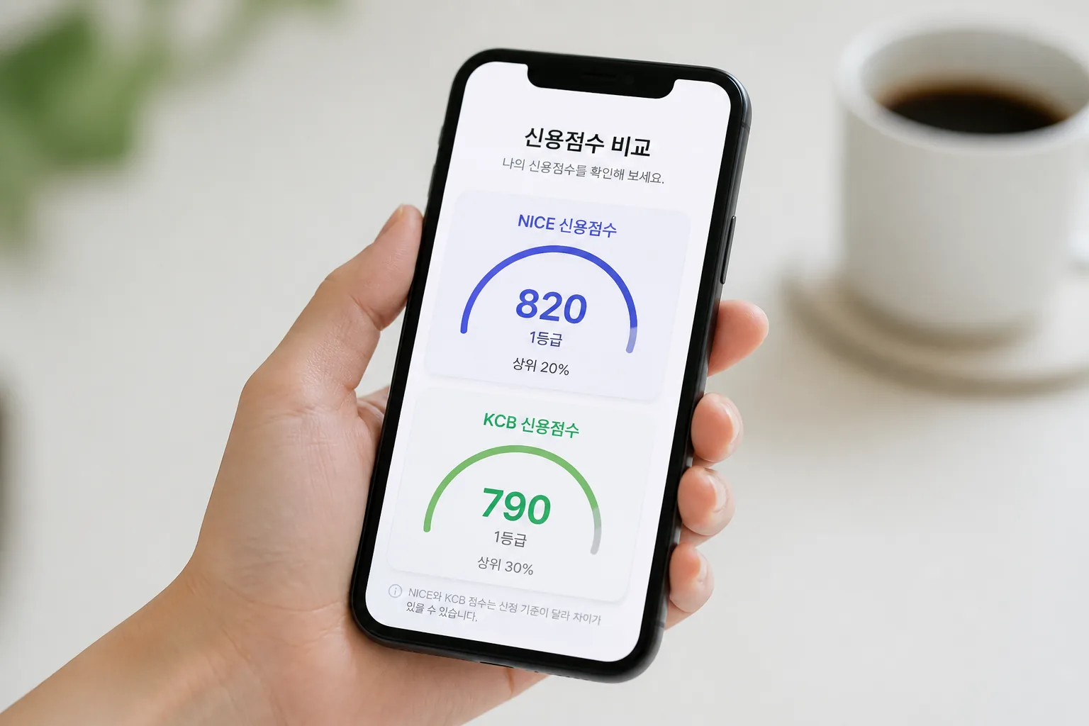 NICEとKCBのスコア比較イメージ