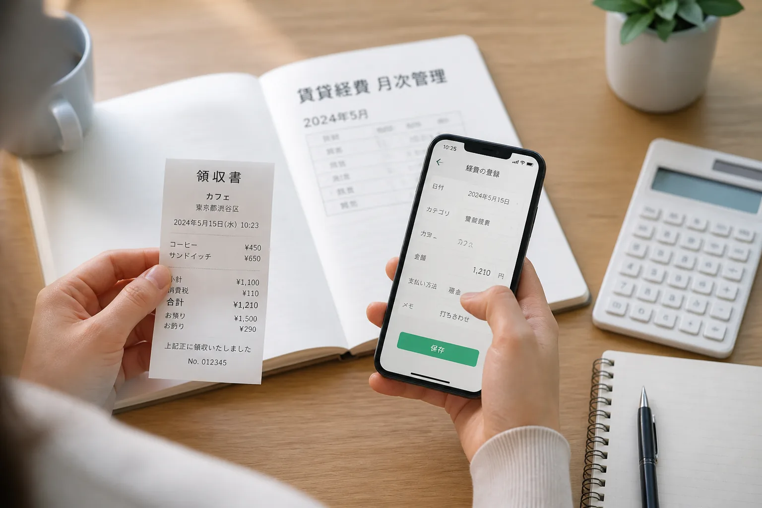 賃貸経費を月次管理するイメージ