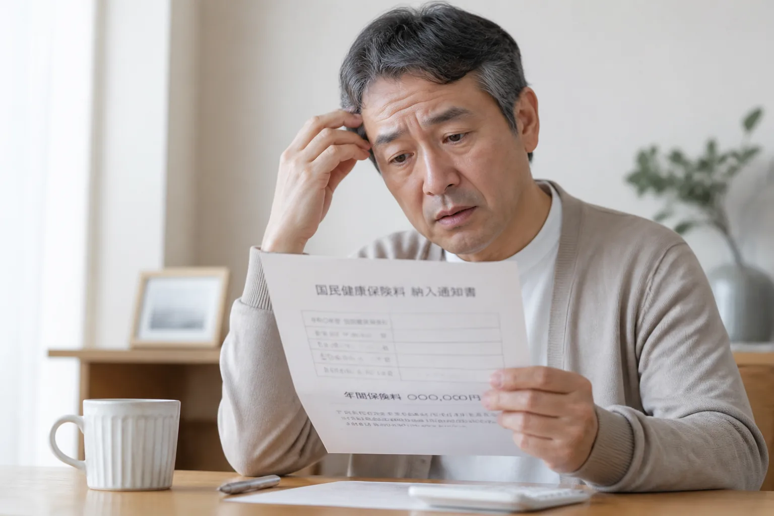 退職後の保険料変化を確認する場面