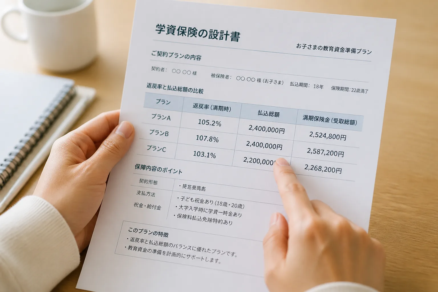 学資保険比較の確認ポイント