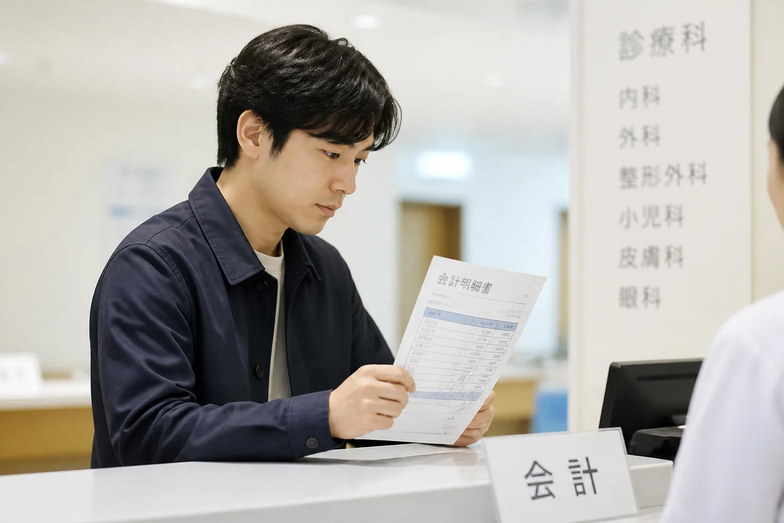 病院会計と健康保険のイメージ