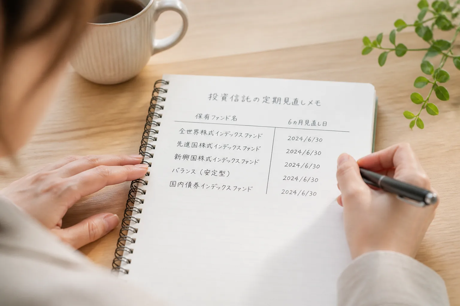 投資信託の定期見直しメモ