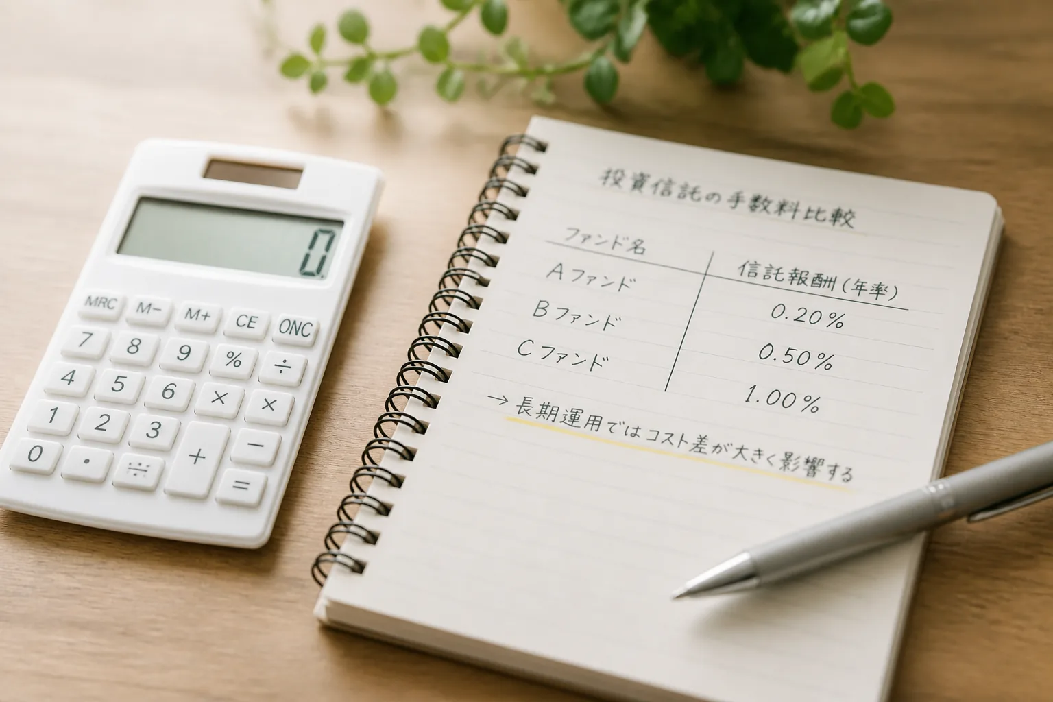 投資信託の手数料比較イメージ