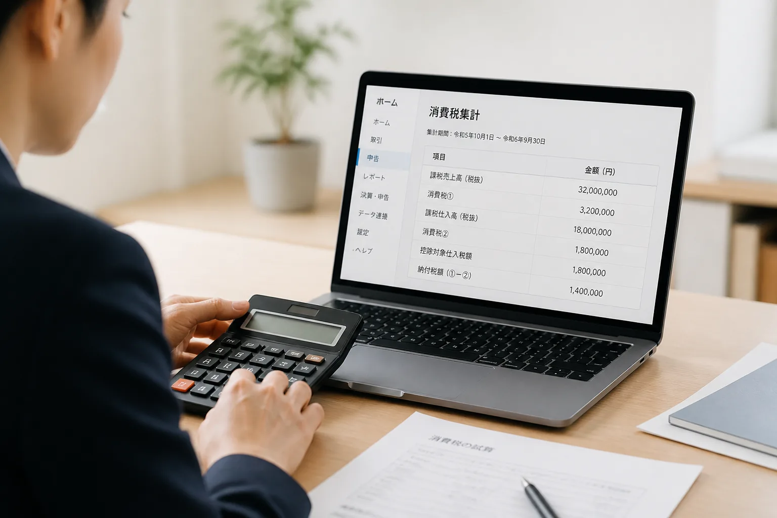 消費税の試算シーン